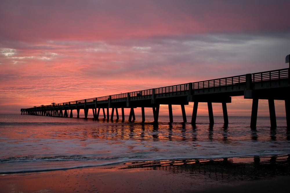 Jacksonville FL pier at sunset